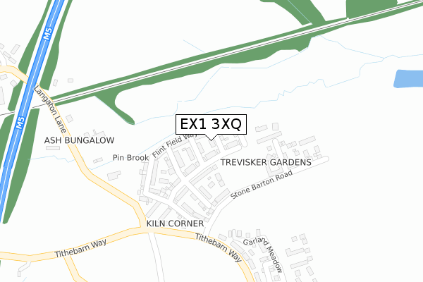 EX1 3XQ map - large scale - OS Open Zoomstack (Ordnance Survey)