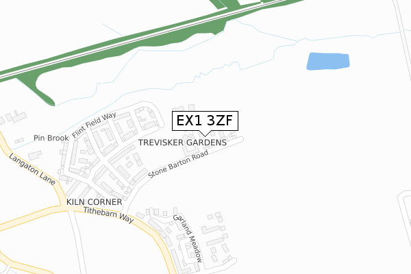 EX1 3ZF map - large scale - OS Open Zoomstack (Ordnance Survey)