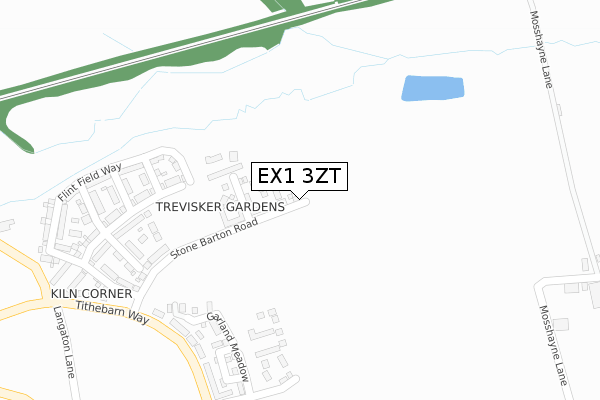 EX1 3ZT map - large scale - OS Open Zoomstack (Ordnance Survey)