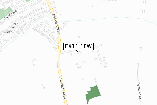 EX11 1PW map - large scale - OS Open Zoomstack (Ordnance Survey)