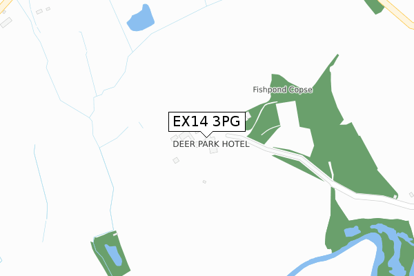 EX14 3PG map - large scale - OS Open Zoomstack (Ordnance Survey)