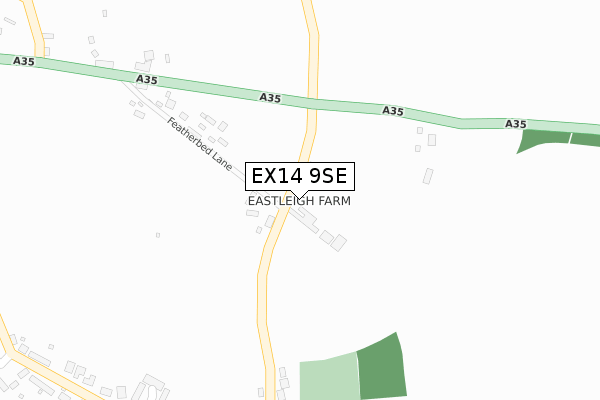 EX14 9SE map - large scale - OS Open Zoomstack (Ordnance Survey)