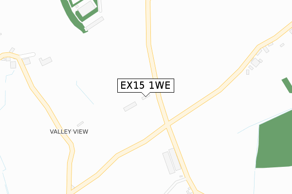 EX15 1WE map - large scale - OS Open Zoomstack (Ordnance Survey)