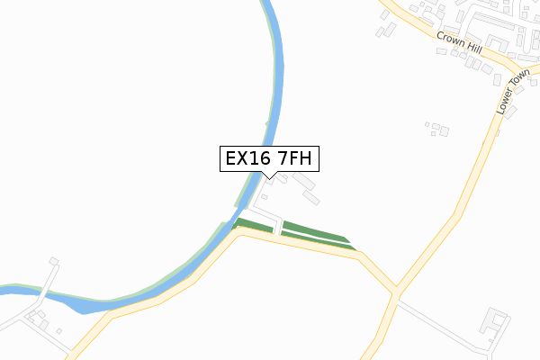 EX16 7FH map - large scale - OS Open Zoomstack (Ordnance Survey)