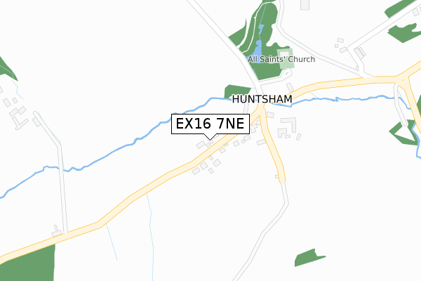 EX16 7NE map - large scale - OS Open Zoomstack (Ordnance Survey)