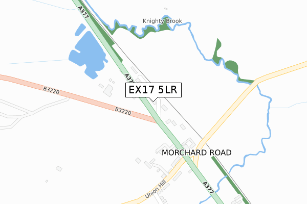 EX17 5LR map - large scale - OS Open Zoomstack (Ordnance Survey)