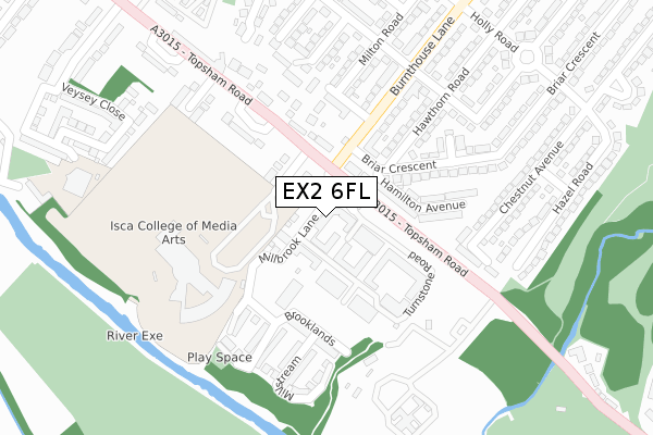 EX2 6FL map - large scale - OS Open Zoomstack (Ordnance Survey)