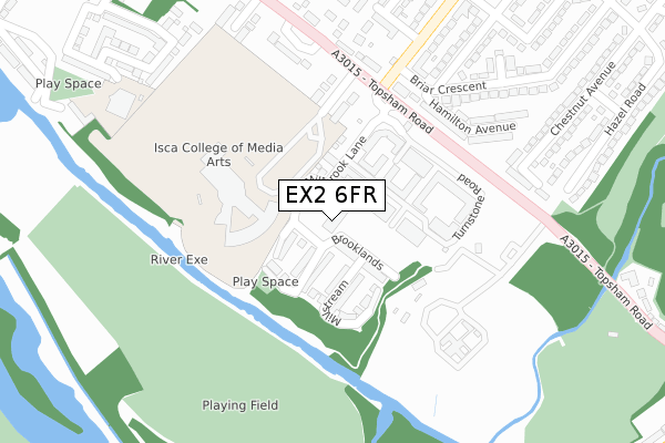 EX2 6FR map - large scale - OS Open Zoomstack (Ordnance Survey)