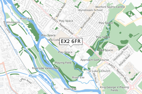 EX2 6FR map - small scale - OS Open Zoomstack (Ordnance Survey)