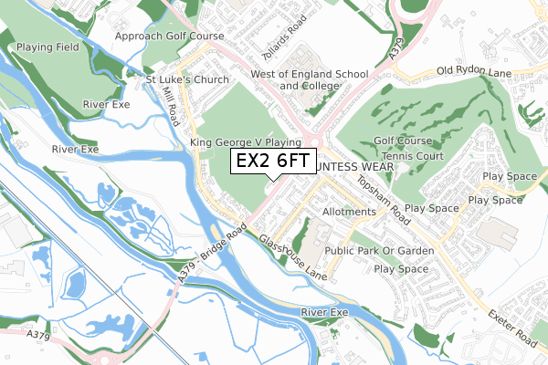 EX2 6FT map - small scale - OS Open Zoomstack (Ordnance Survey)