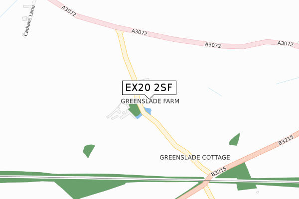 EX20 2SF map - large scale - OS Open Zoomstack (Ordnance Survey)