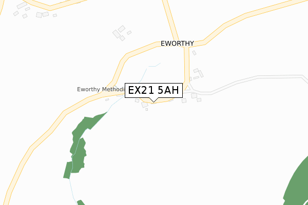 EX21 5AH map - large scale - OS Open Zoomstack (Ordnance Survey)