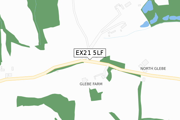 EX21 5LF map - large scale - OS Open Zoomstack (Ordnance Survey)