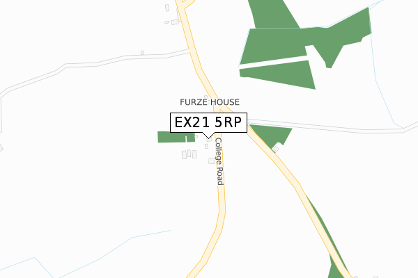 EX21 5RP map - large scale - OS Open Zoomstack (Ordnance Survey)