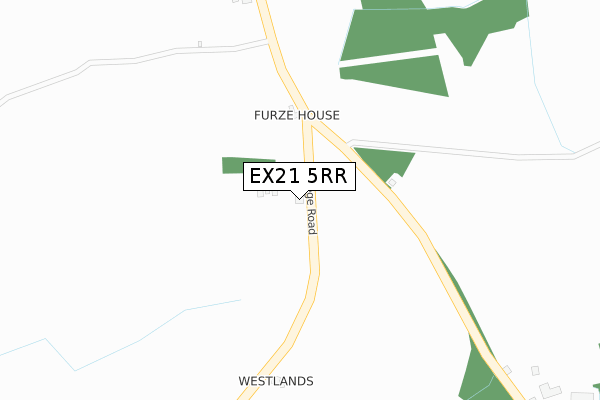 EX21 5RR map - large scale - OS Open Zoomstack (Ordnance Survey)