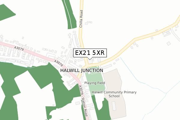 EX21 5XR map - large scale - OS Open Zoomstack (Ordnance Survey)