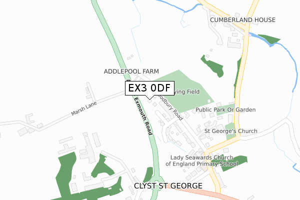 EX3 0DF map - large scale - OS Open Zoomstack (Ordnance Survey)