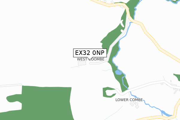 EX32 0NP map - large scale - OS Open Zoomstack (Ordnance Survey)