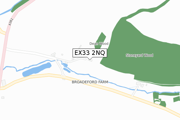 EX33 2NQ map - large scale - OS Open Zoomstack (Ordnance Survey)