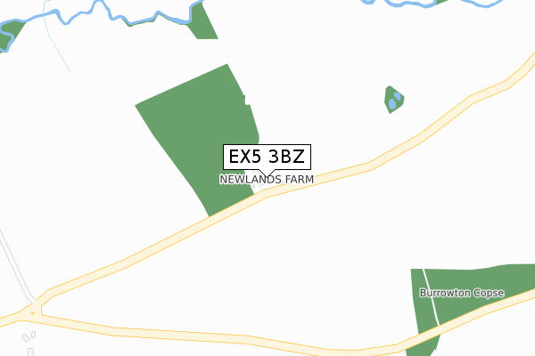 EX5 3BZ map - large scale - OS Open Zoomstack (Ordnance Survey)