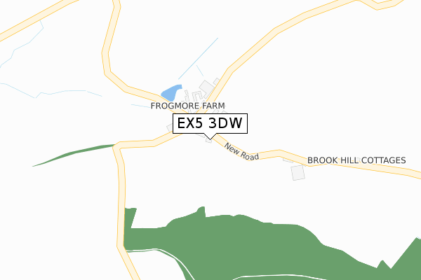 EX5 3DW map - large scale - OS Open Zoomstack (Ordnance Survey)