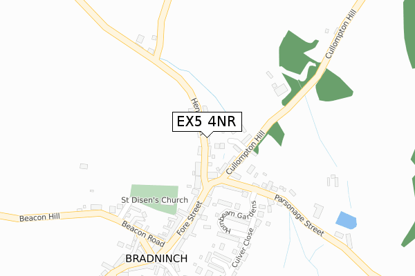 EX5 4NR map - large scale - OS Open Zoomstack (Ordnance Survey)