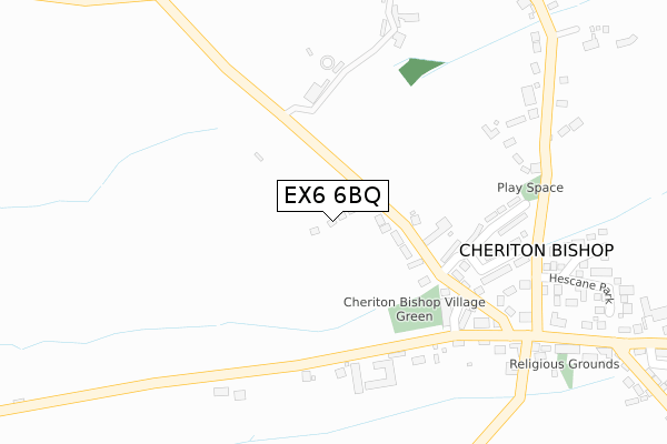 EX6 6BQ map - large scale - OS Open Zoomstack (Ordnance Survey)