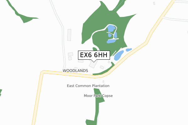 EX6 6HH map - large scale - OS Open Zoomstack (Ordnance Survey)