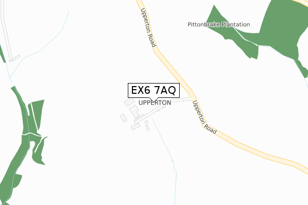 EX6 7AQ map - large scale - OS Open Zoomstack (Ordnance Survey)