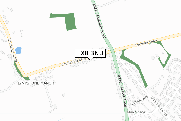 EX8 3NU map - large scale - OS Open Zoomstack (Ordnance Survey)