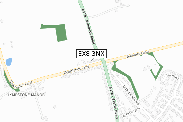 EX8 3NX map - large scale - OS Open Zoomstack (Ordnance Survey)