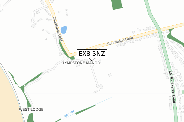 EX8 3NZ map - large scale - OS Open Zoomstack (Ordnance Survey)