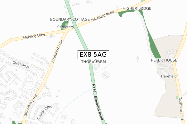 EX8 5AG map - large scale - OS Open Zoomstack (Ordnance Survey)