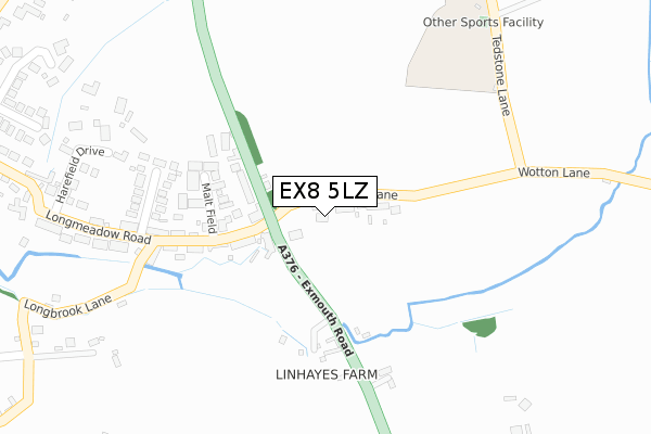 EX8 5LZ map - large scale - OS Open Zoomstack (Ordnance Survey)