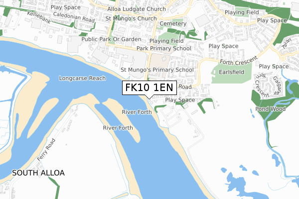 FK10 1EN map - small scale - OS Open Zoomstack (Ordnance Survey)