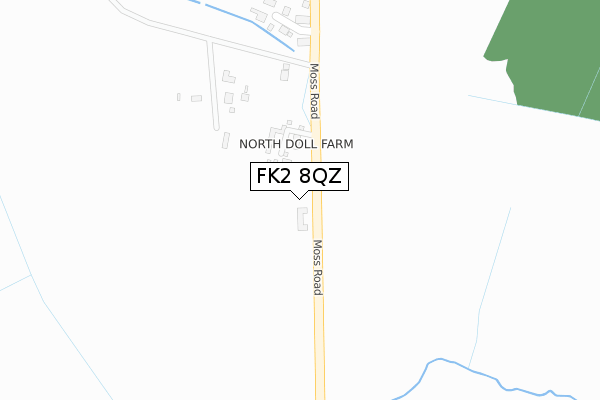 FK2 8QZ map - large scale - OS Open Zoomstack (Ordnance Survey)