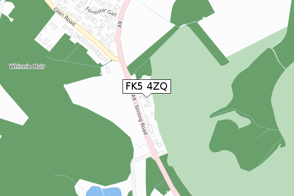 FK5 4ZQ map - large scale - OS Open Zoomstack (Ordnance Survey)