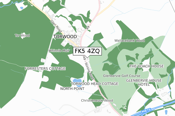 FK5 4ZQ map - small scale - OS Open Zoomstack (Ordnance Survey)