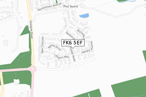 FK6 5EF map - large scale - OS Open Zoomstack (Ordnance Survey)