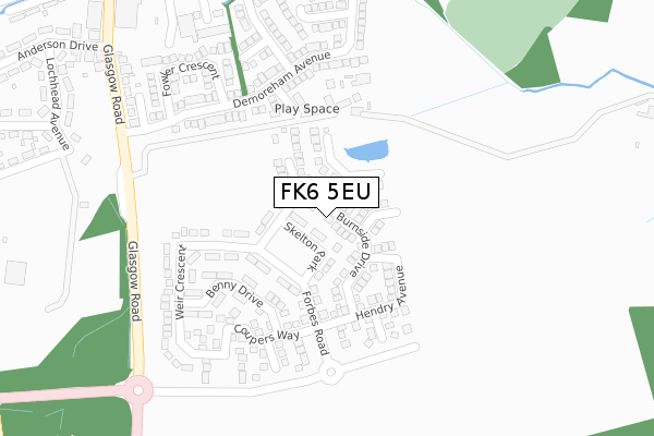 FK6 5EU map - large scale - OS Open Zoomstack (Ordnance Survey)