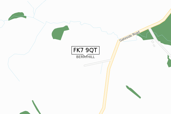 FK7 9QT map - large scale - OS Open Zoomstack (Ordnance Survey)