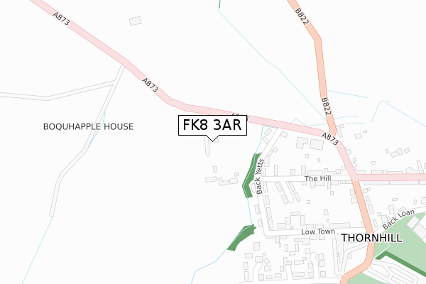 FK8 3AR map - large scale - OS Open Zoomstack (Ordnance Survey)