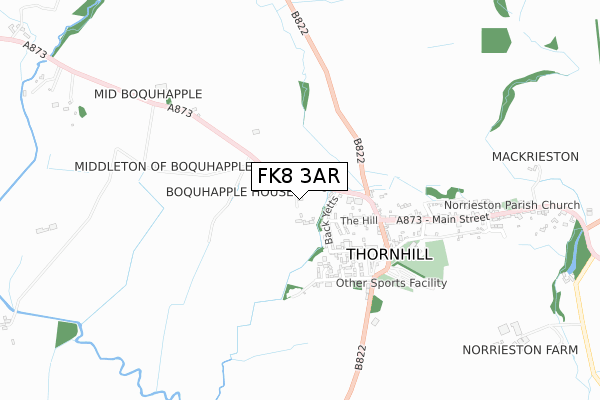 FK8 3AR map - small scale - OS Open Zoomstack (Ordnance Survey)