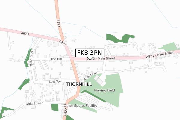 FK8 3PN map - large scale - OS Open Zoomstack (Ordnance Survey)