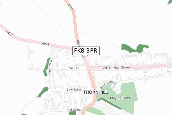 FK8 3PR map - large scale - OS Open Zoomstack (Ordnance Survey)