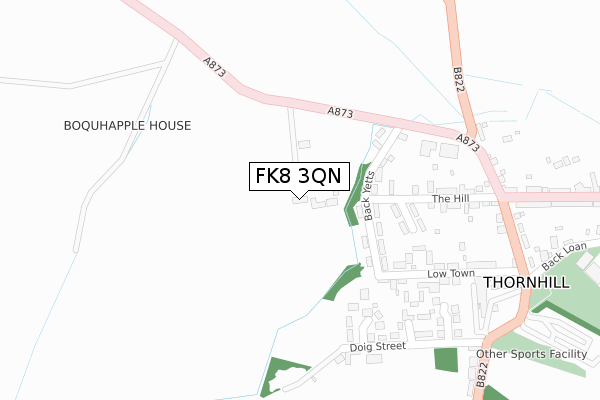 FK8 3QN map - large scale - OS Open Zoomstack (Ordnance Survey)