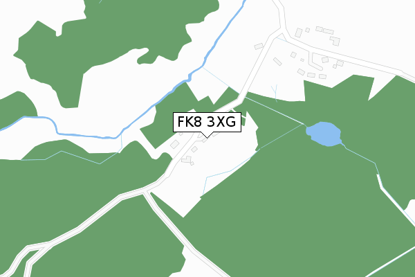 FK8 3XG map - large scale - OS Open Zoomstack (Ordnance Survey)