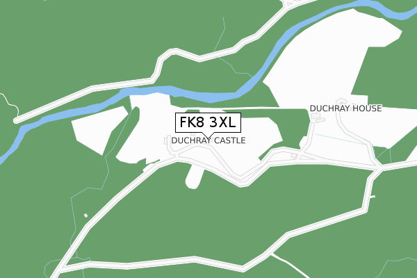 FK8 3XL map - large scale - OS Open Zoomstack (Ordnance Survey)