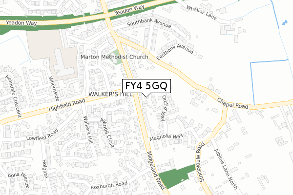 FY4 5GQ map - large scale - OS Open Zoomstack (Ordnance Survey)