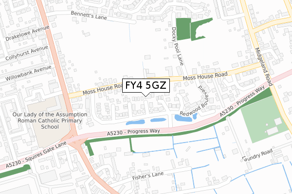 FY4 5GZ map - large scale - OS Open Zoomstack (Ordnance Survey)